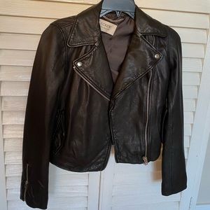 Leather moto jacket